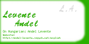 levente andel business card